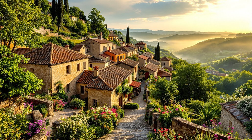 village français charmant perché