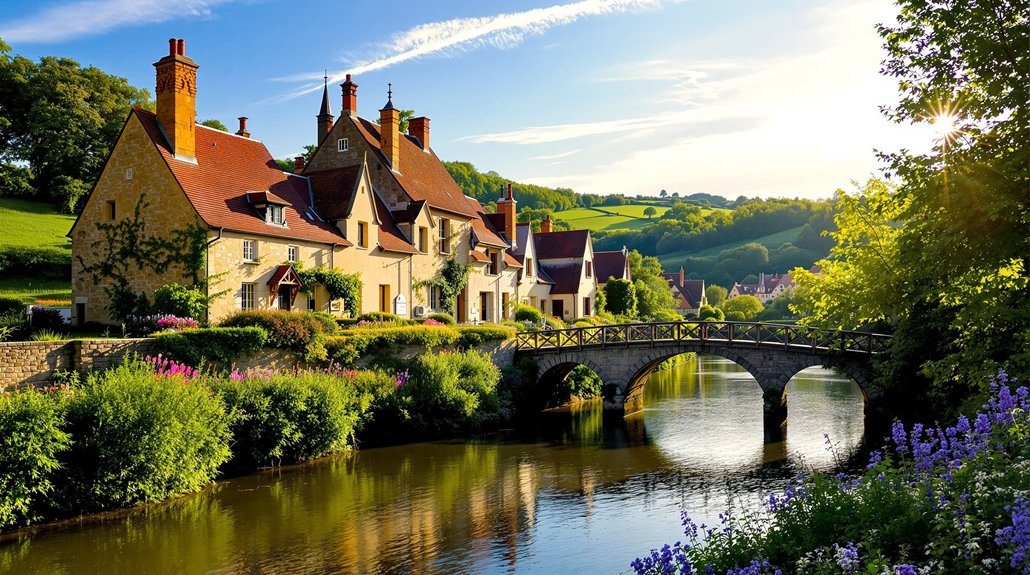 village pittoresque par l'Yonne